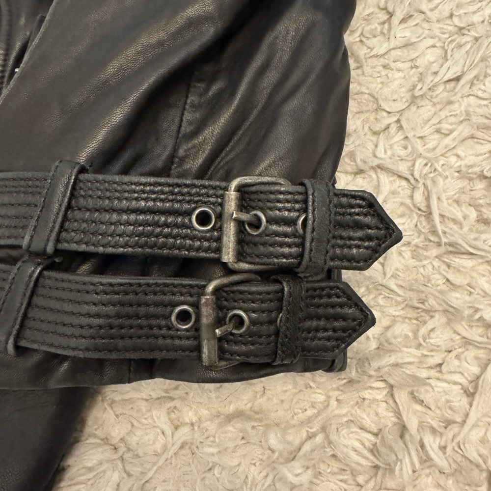 Lucky Brand Black Leather timeless jacket - Picture 13 of 16
